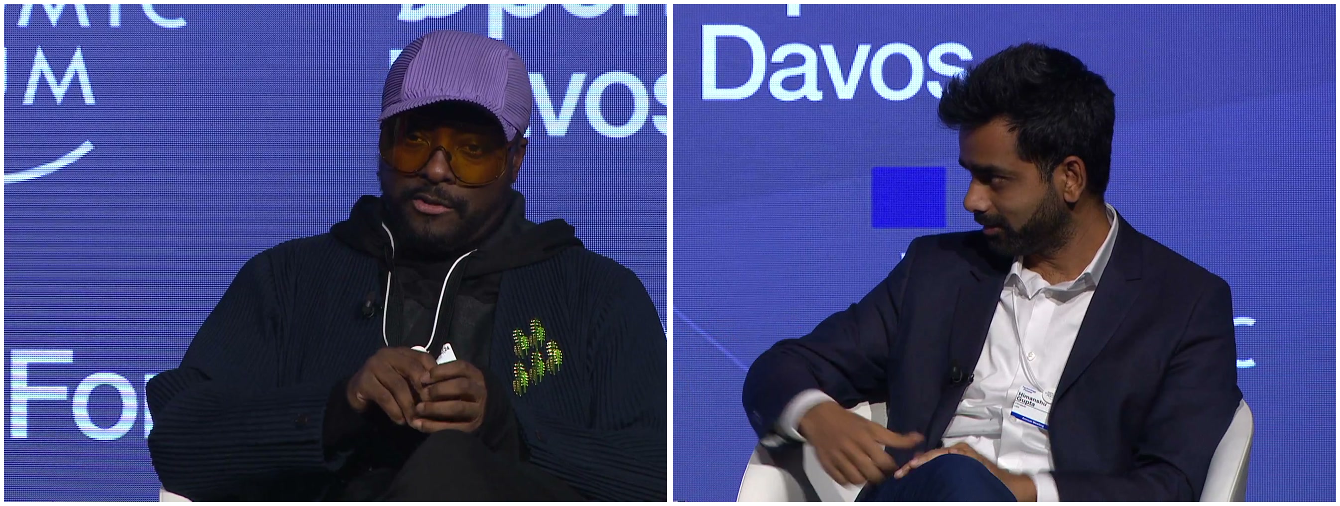 Himanshu Gupta with will.i.am at the World Economic Forum, Open Forum Davos 2024